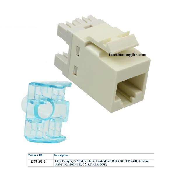 Ổ cắm mạng, nhân mạng, module cat5e AMP Commscope (1375191-1)