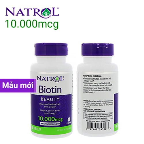 Viên uống mọc tóc Natrol Biotin 100 viên
