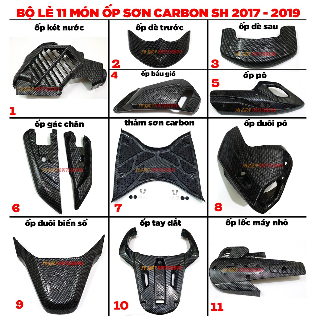 Ốp Carbon Cho SH 2017 - 2019 Artista
