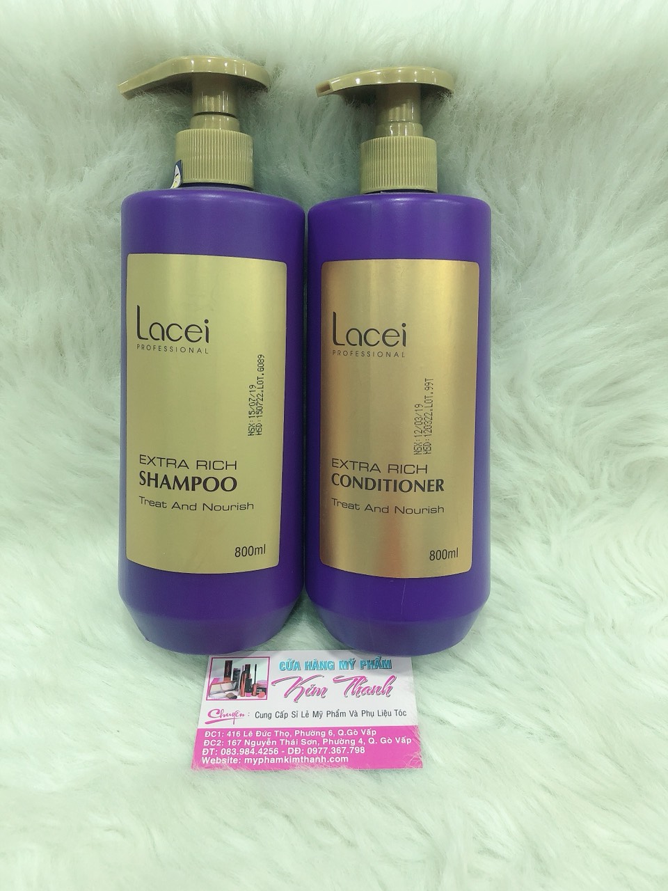 GỘI XẢ LACEI EXTRA RICH 800ML TÍM