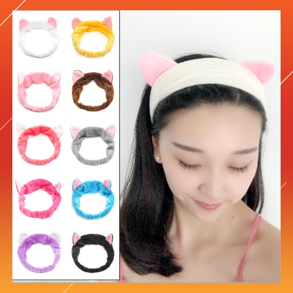 Băng đô mèo, băng đô rửa mặt (COMBO 2 CÁI)