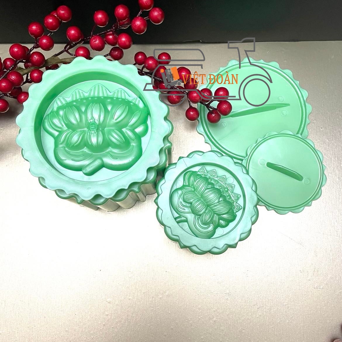 Khuôn TRÒN Nhấn Xôi Hình Hoa Hồng, SEN 3D SIÊU SẮC NÉT - Nhiều SIZE dùng nhấn ấn tạo hình sắc nét. Bí quyết làm bánh SIÊU ĐẸP, NHANH và TIỆN LỢI. Phục vụ cho tiệc, đám, khai trương, cúng, mừng thọ