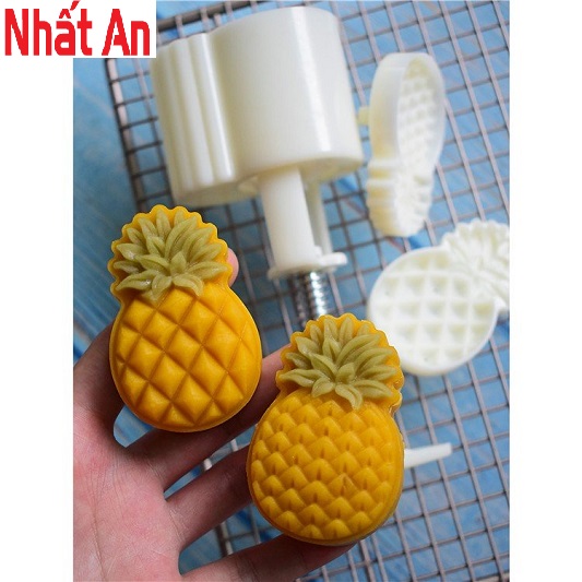 Khuôn trung thu 2 mặt hình trái dứa 50 - 65gr