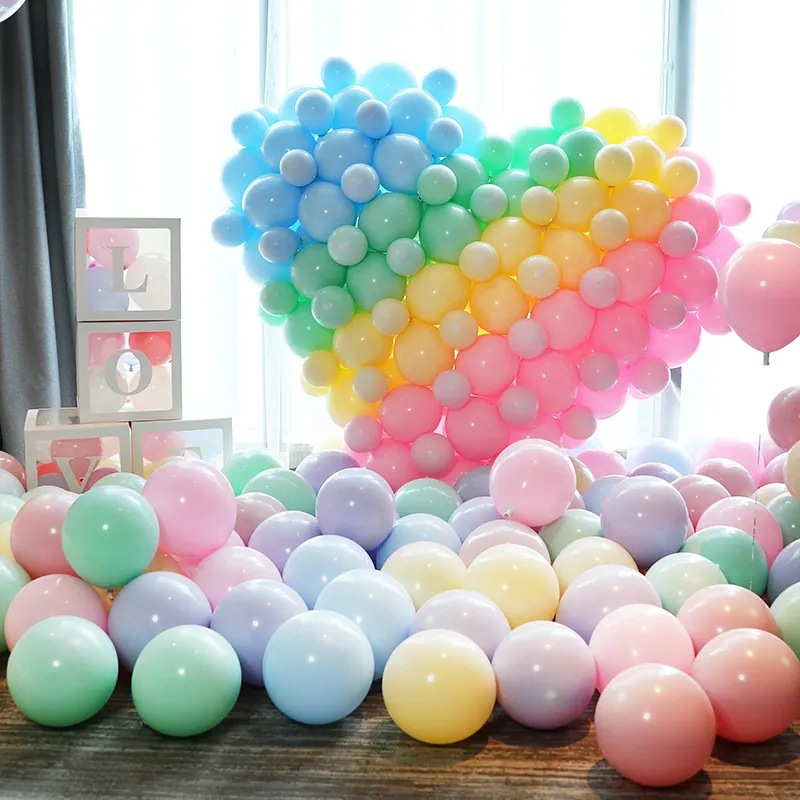 Combo 25 Bong Bóng Màu Pastel Size 10 inch   ( tặng keo dán bóng)