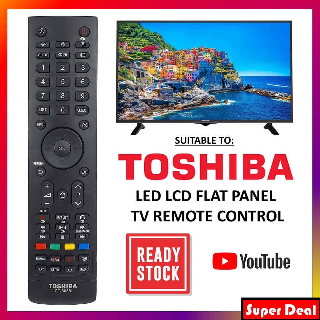 Thay thế điều khiển từ xa tv thông minh màn hình phẳng led lcd toshiba