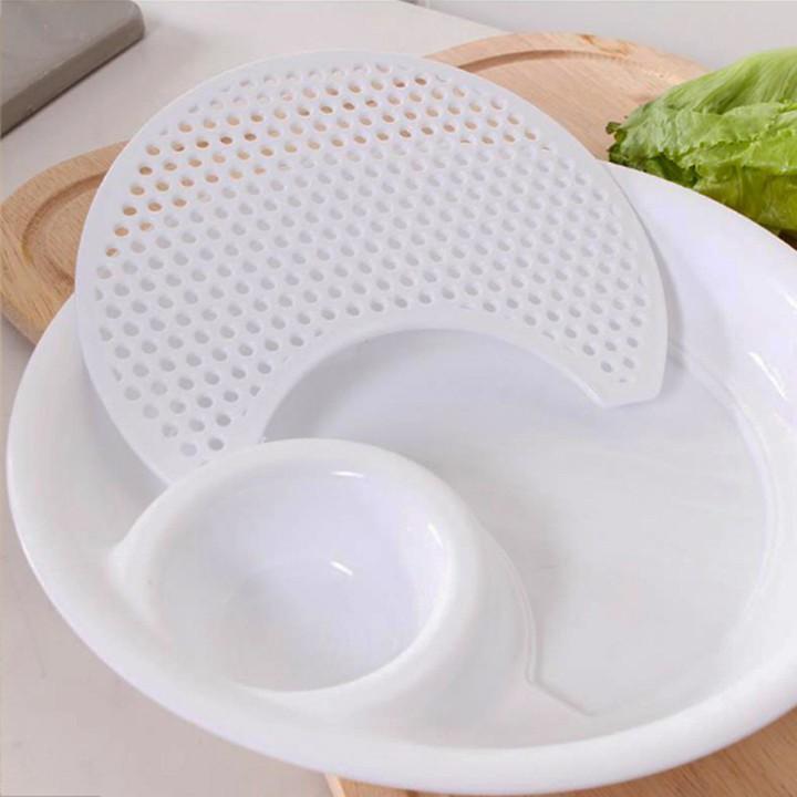 [HCM]Khay đựng đồ ăn kèm bát nước chấm lúa mạch