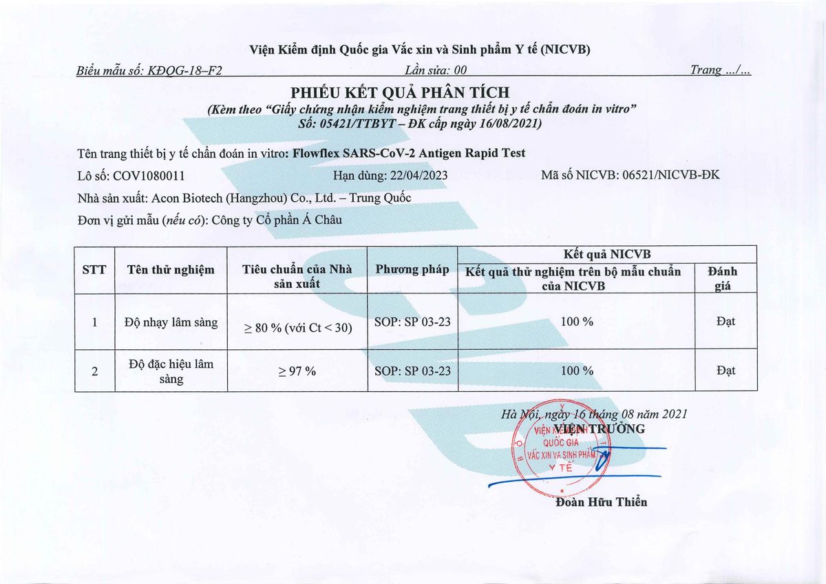 Que test nhanh Covid
