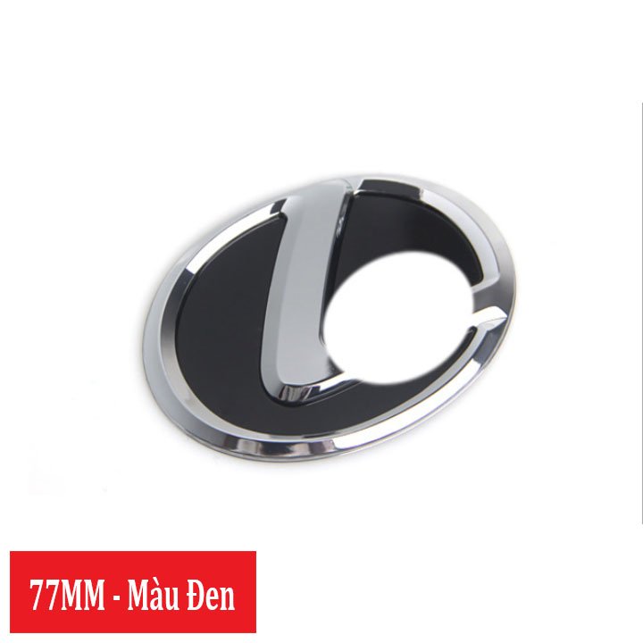 Logo biểu tượng vô lăng xe ô tô-Lexus - Đường kính 64mm và 77mm - 2 màu: Đen và Bạc