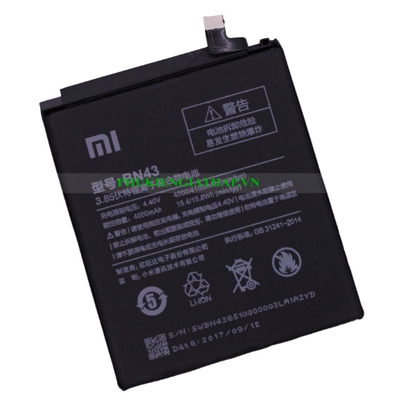 Pin điện thoại xiaomi redmi note 4x