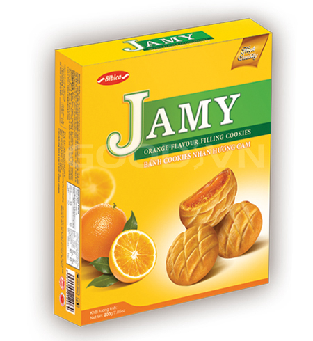 Bánh Quy Jamy Nhân Mứt Cam (Hộp 200g)