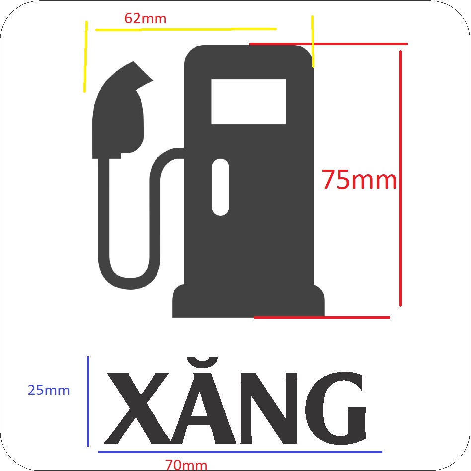 Miếng dán nắp bình xăng, dầu, trang trí xe ô tô