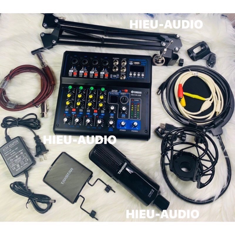Bộ Combo micro thu âm Cao Cấp Mixer Max99 có16 hiệu ứng Kèm Mic Takstar PC K850 Chính Hãng kèm chân màng dây livestream.