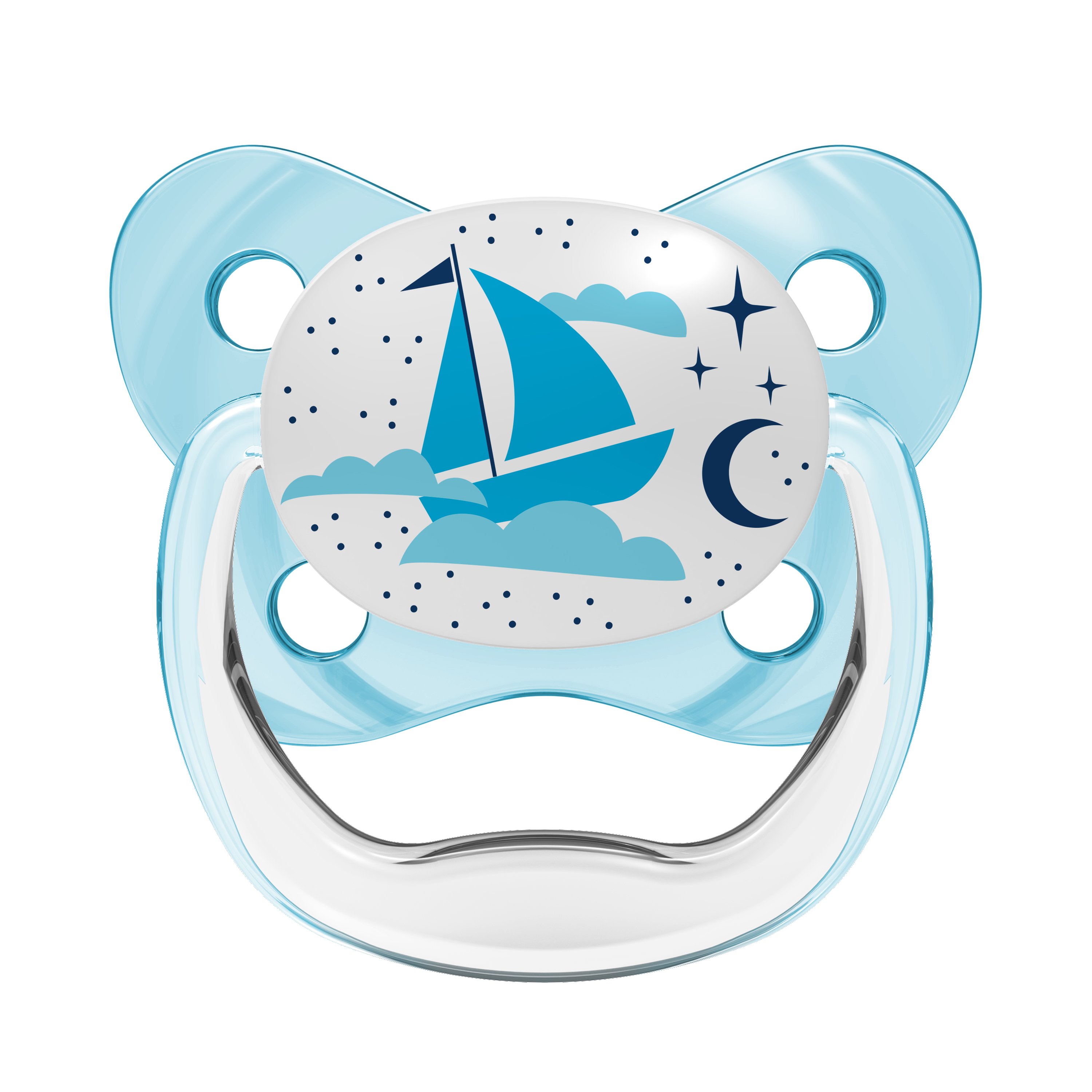 Ty ngậm đơn phát sáng Dr Brown's (0-6m) - Xanh