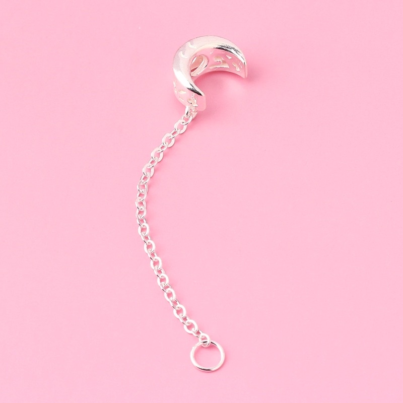[S925] Charm bạc nối vòng hình mặt trăng - MH861