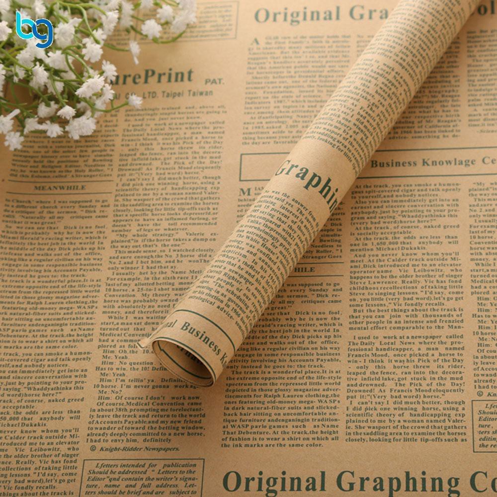 Giấy gói quà vintage xấp 10 tờ