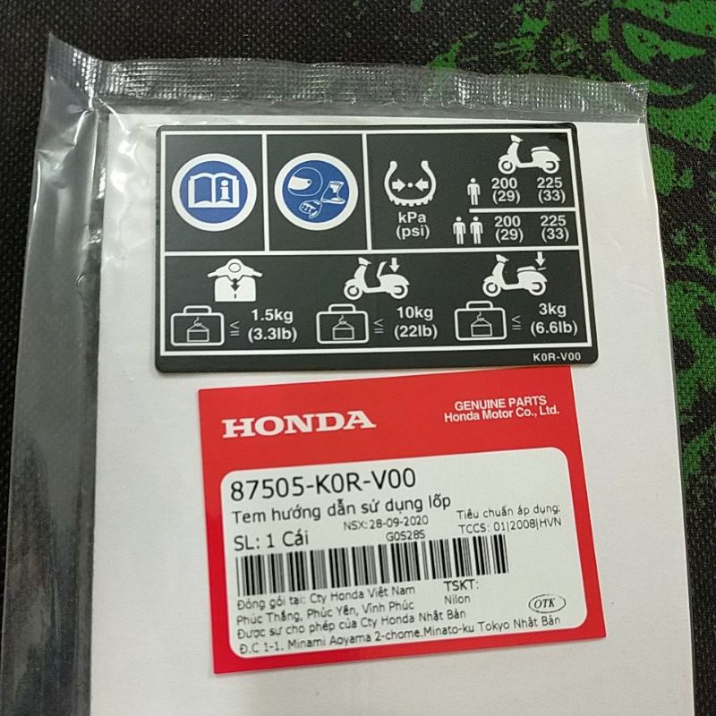 Tem thông số honda sh 125 150 160 2020 2021 2022 2023