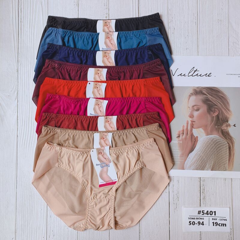 10 quần lót spring trơn fom to 55-70kg - 5401 xxl
