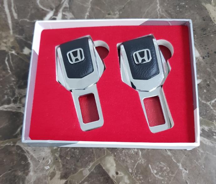 Bộ 2 chiếc chốt khóa dây đai an toàn, chống kêu ô tô, xe hơi Honda 4S-HO Chất liệu: Da PU cao cấp+ Hợp kim inox
