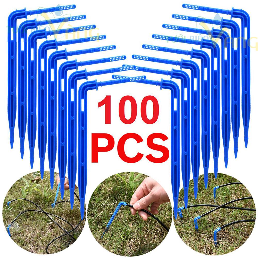 100 Que cắm nhỏ giọt 10cm tiết lưu 2l/h có đầu chống cặn hạn chế tắc