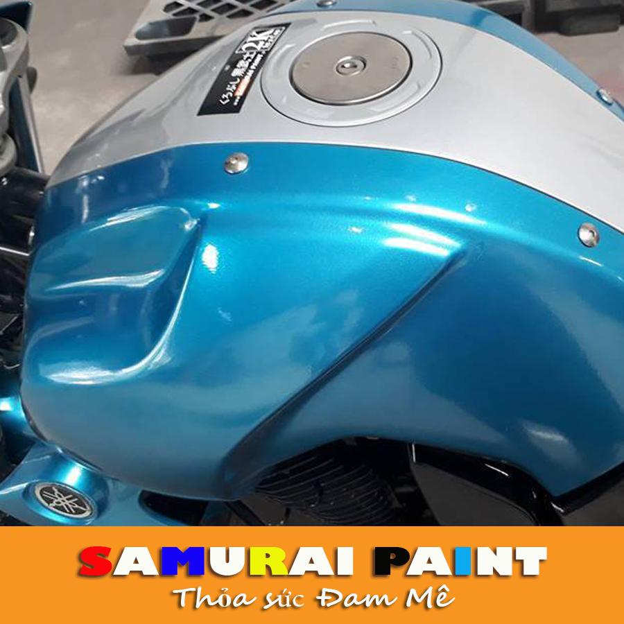 Sơn samurai màu xanh - Chai sơn màu xanh ánh kim 2511 - Sơn xịt samurai