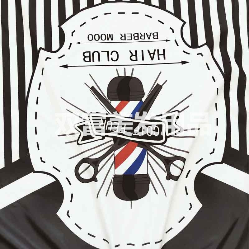 Khăn Choàng Cắt Tóc Barber - Đen Trắng