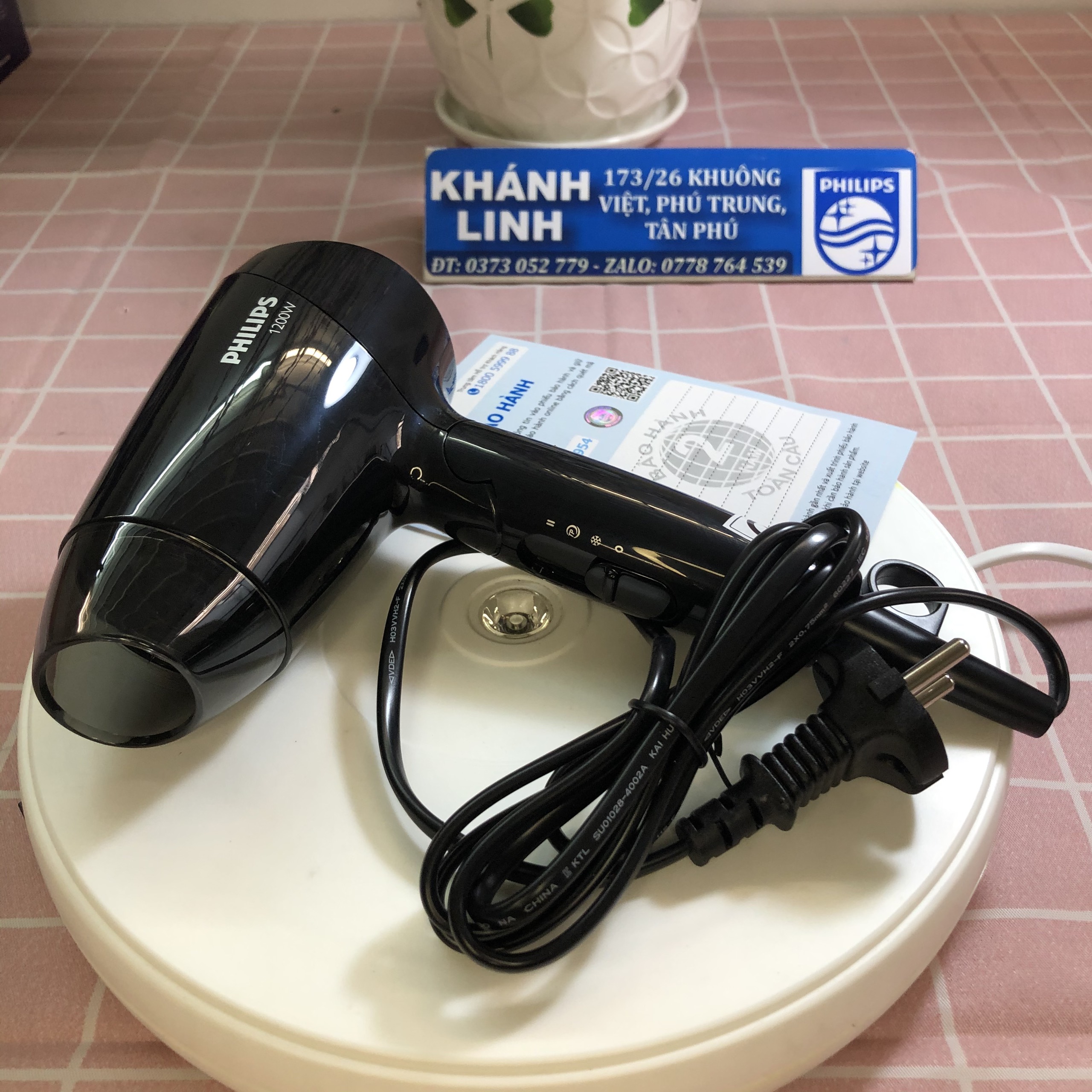 ( Ảnh thật ) Máy sấy tóc Philips BHC010/10 1200W