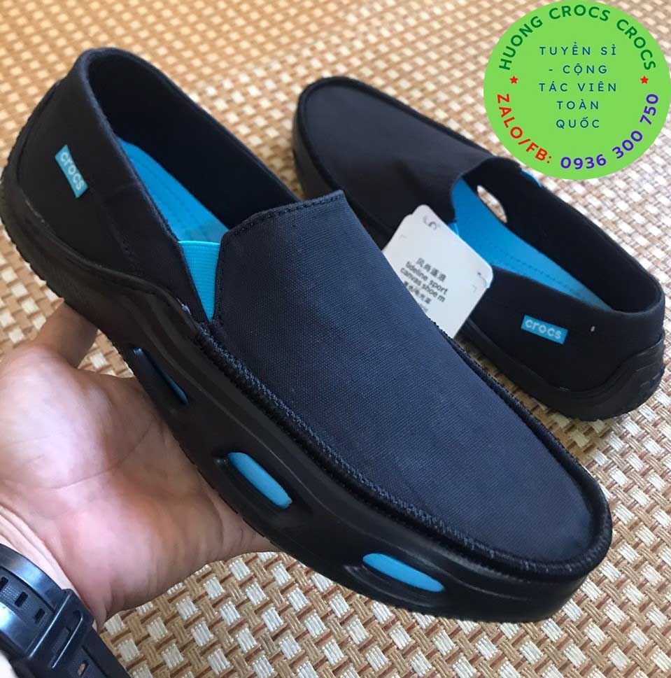 GIÀY VẢI CROCS TIDELINE CANVAS CHO NAM MÀU ĐEN
