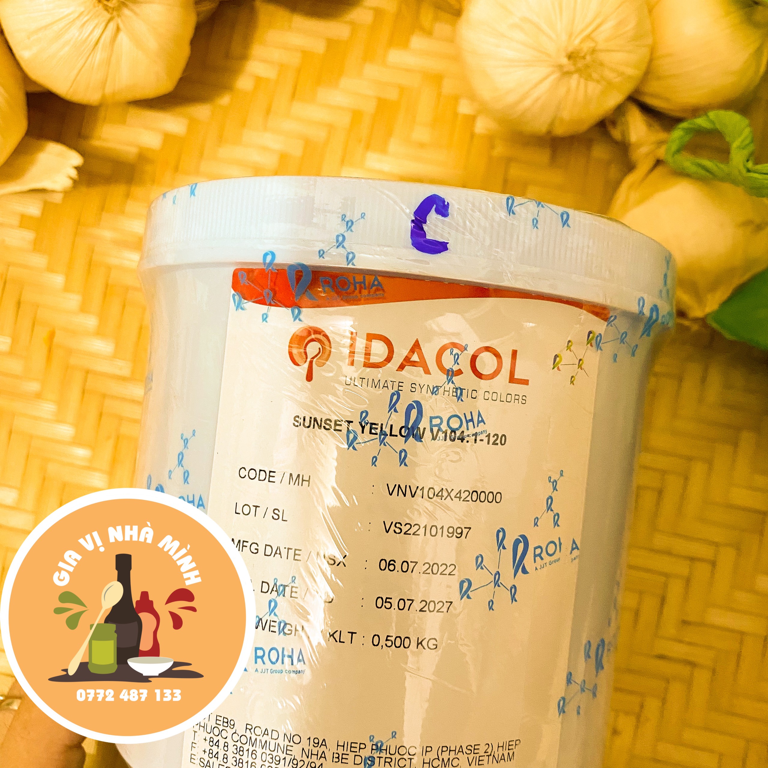 MÀU GẠCH TÔM ( MÀU THỰC PHẨM )-HỘP 500GR