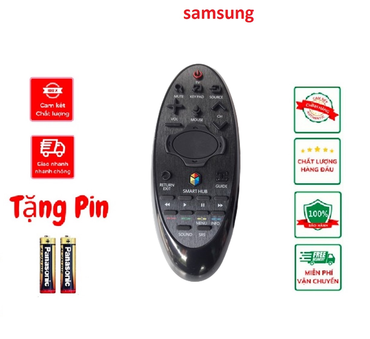 Điều khiển tivi samsung chuột bay hàng mới 100%, Tặng pin chính hãng !