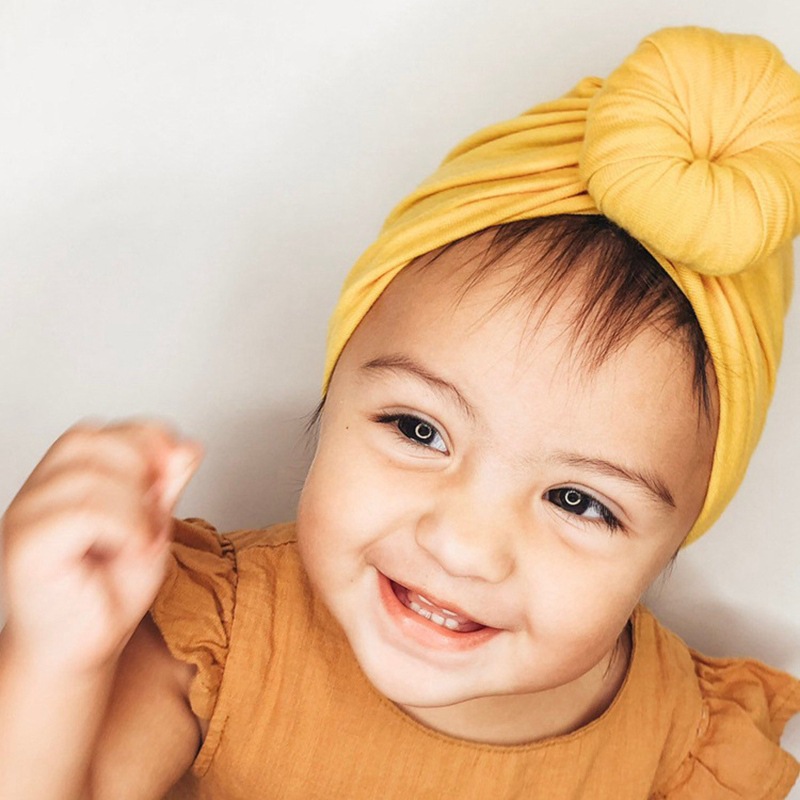 Mũ turban cục tròn siêu yêu cho bé(0-12 tháng)