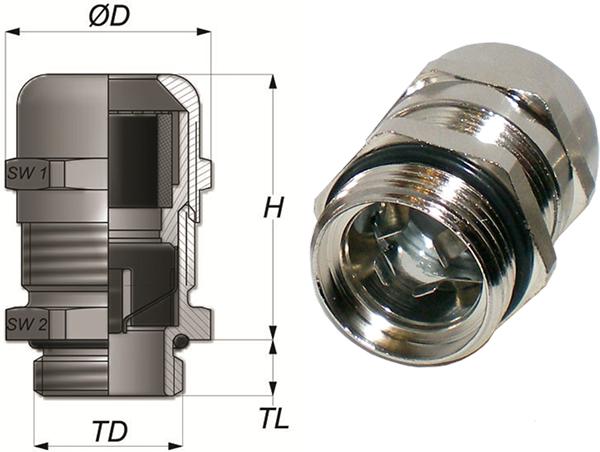Ốc siết cáp kim loại M12
