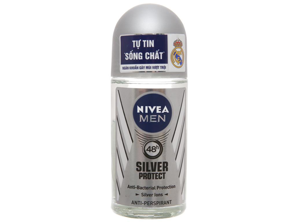 [HCM]Lăn khử mùi Nivea Men Silver Protect chai 50ml