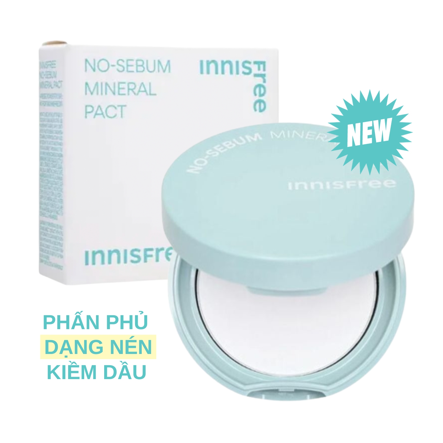 Phấn phủ nén Innisfree no sebum mineral pact