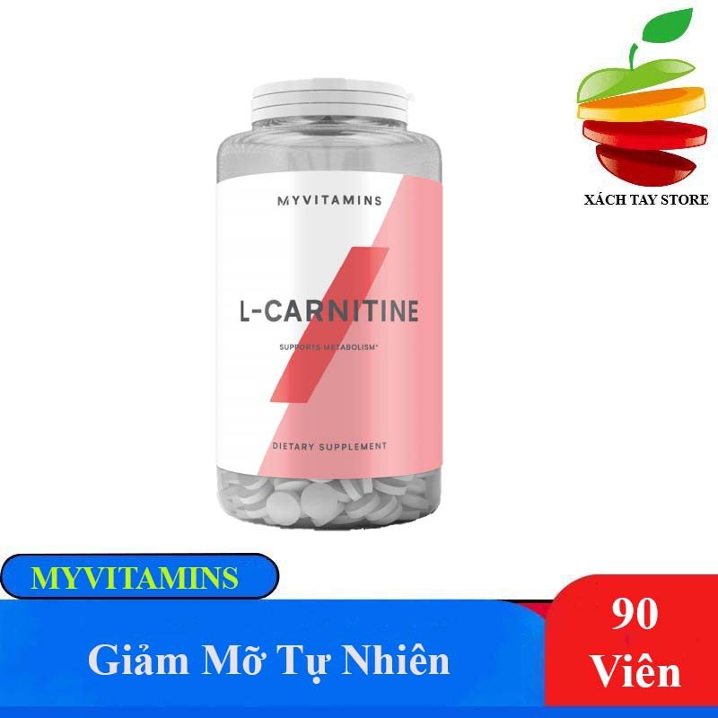 Viên Hỗ Trợ Giảm Mỡ Tự Nhiên L-Carnitine Myvitamins - 90 viên cao cấp
