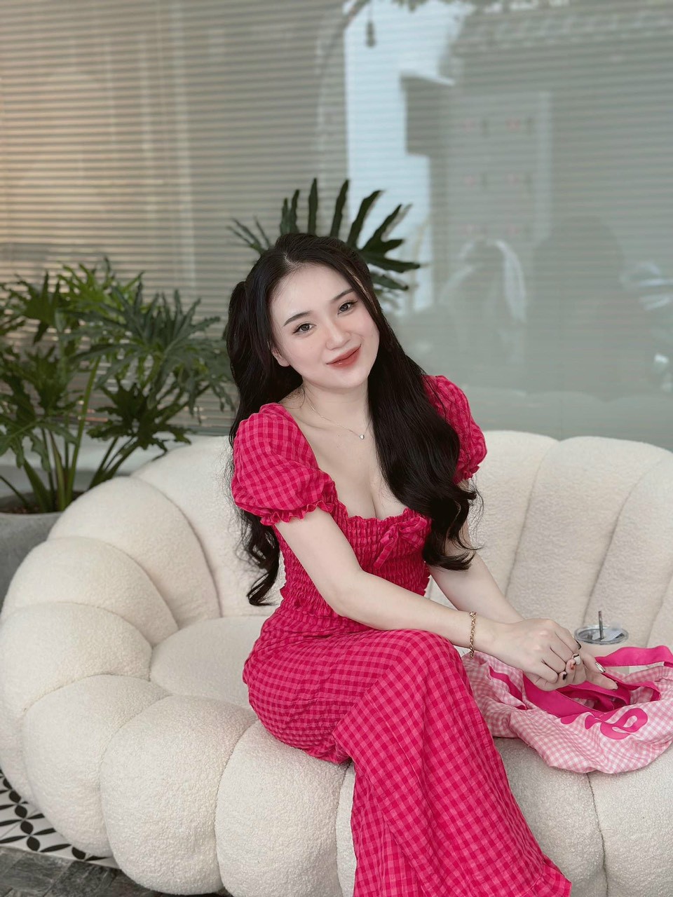 HOÀN TIỀN 15% - Set áo kiểu tay phồng caro bo chun tôn dáng và quần ống rộng viền bèo đồ bộ đũi xốp nữ dễ thương mẫu mới thích hợp mặc mùa hè thoáng mát