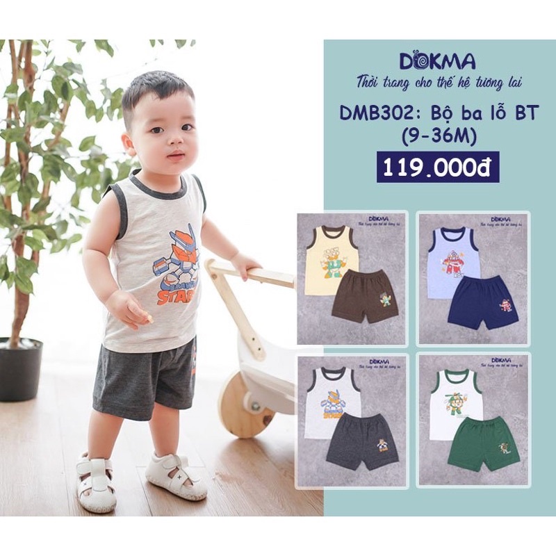 Bộ ba lỗ Bé Trai Dokma DMB302 (Sz 9-36M)