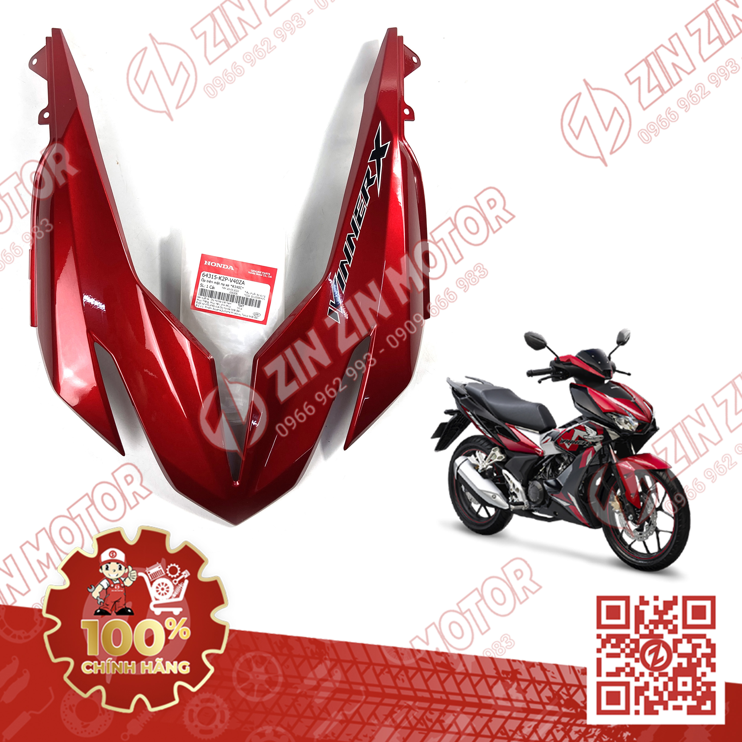 winner セット V Nạ, Ốp Mặt Nạ Trước Winner X V2 2019+ 64315-K56-V60ZE, 64315-K56