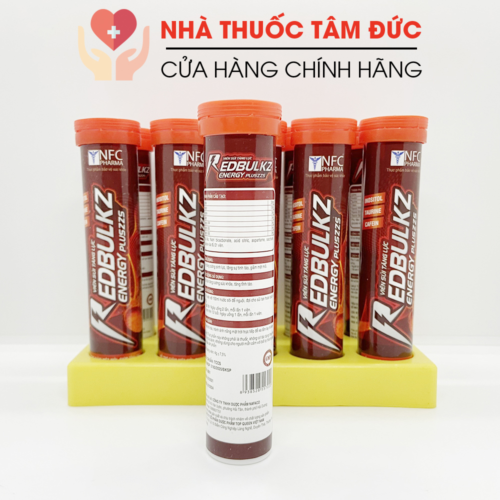 [HCM]Viên sủi tăng lực ZSS+ Trâu đỏ vitamin C B PP tăng sinh lực giúp tỉnh táo giảm mệt mỏi tăng cường sức đề kháng - 20 viên