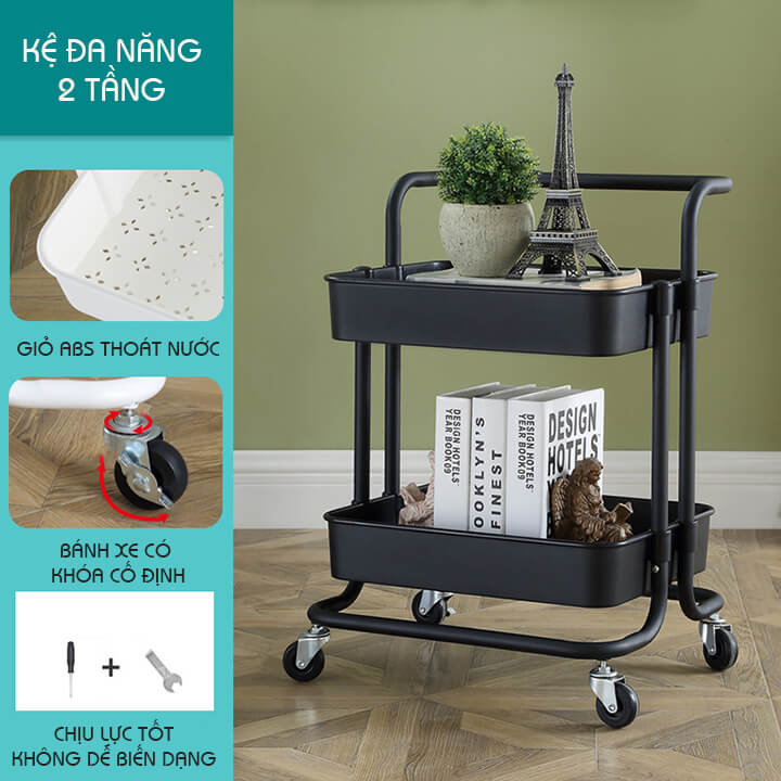Kệ Để Đồ Đa Năng Có Bánh Xe K02