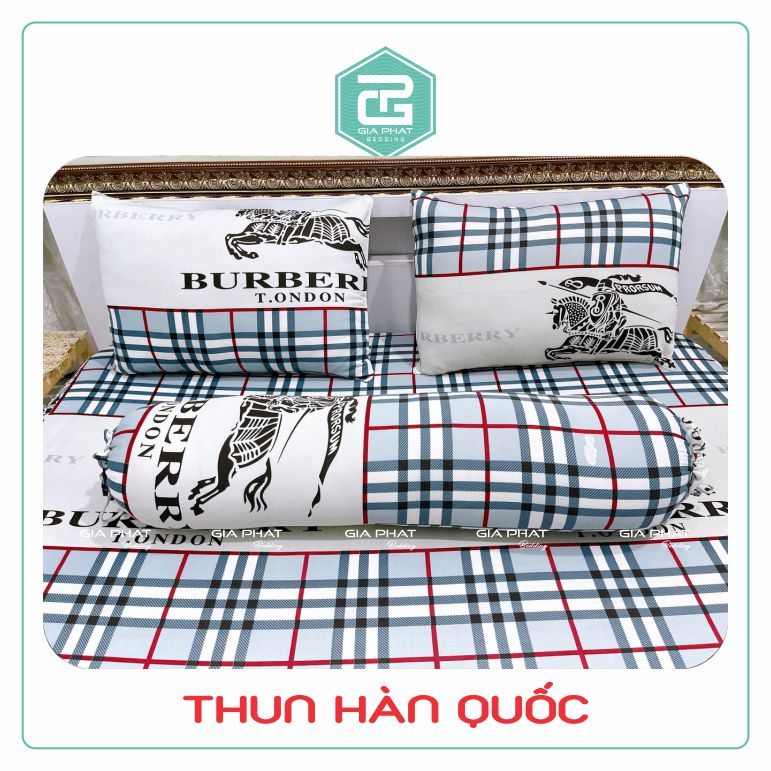 Bộ Ga Giường Thun Lạnh Hàn Quốc 4 Món ( 1 ga bọc + 2 vỏ gối nằm + 1 vỏ gối ôm )