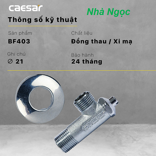 Van Khống Chế Xi CAESAR BF403 (Ø21), háng chính, giá rẻ