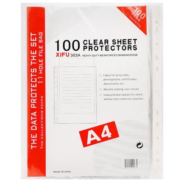 1000 túi sơ mi đục lỗ xifu 303a a4