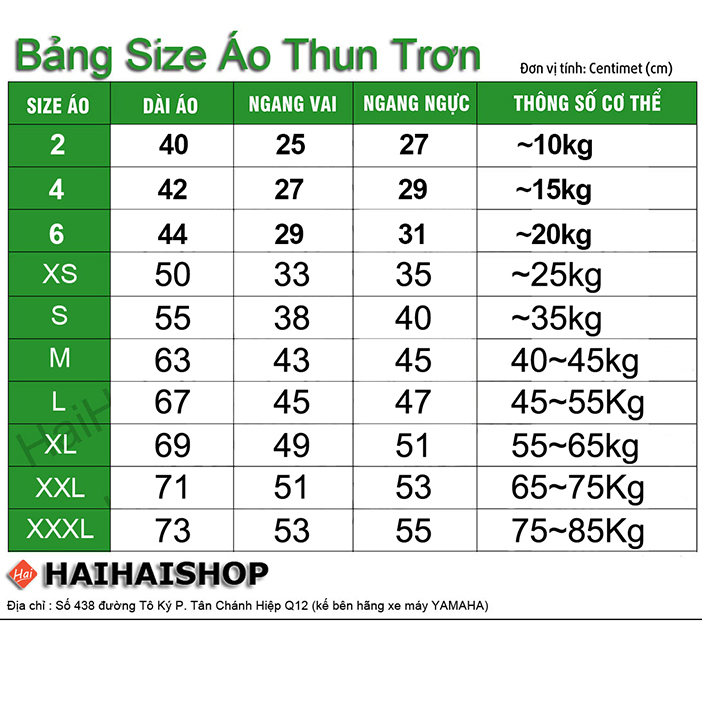 Áo Thun Trơn Màu Trắng, HaiHaiShop, Ken T-Shirt