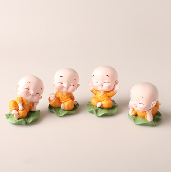 Set 5 Chú Tiểu Tọa Lá Sen Cao Cấp