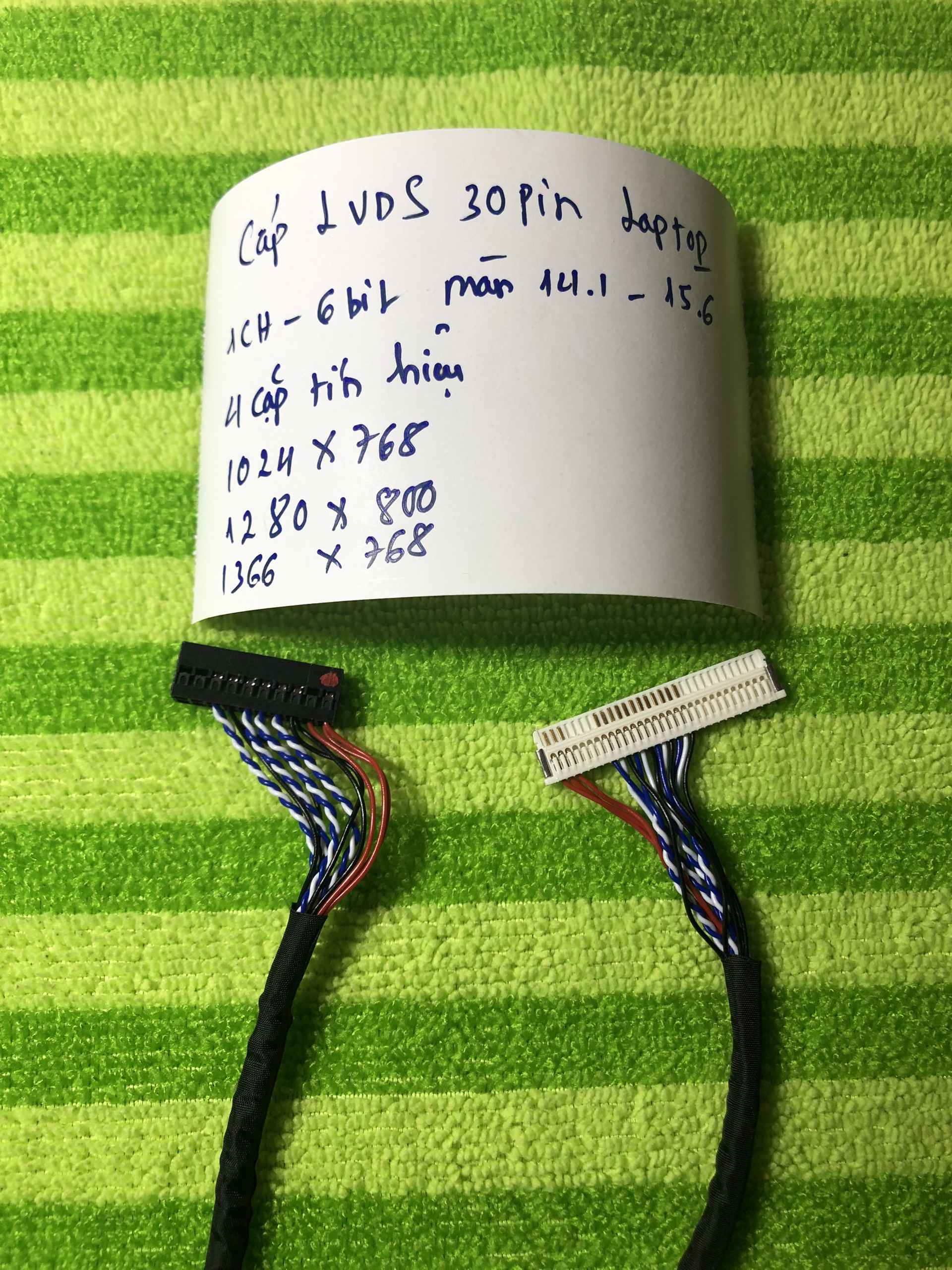 cáp lvds 30pin 1CH-6bit 4 cặp tín hiệu cho laptop