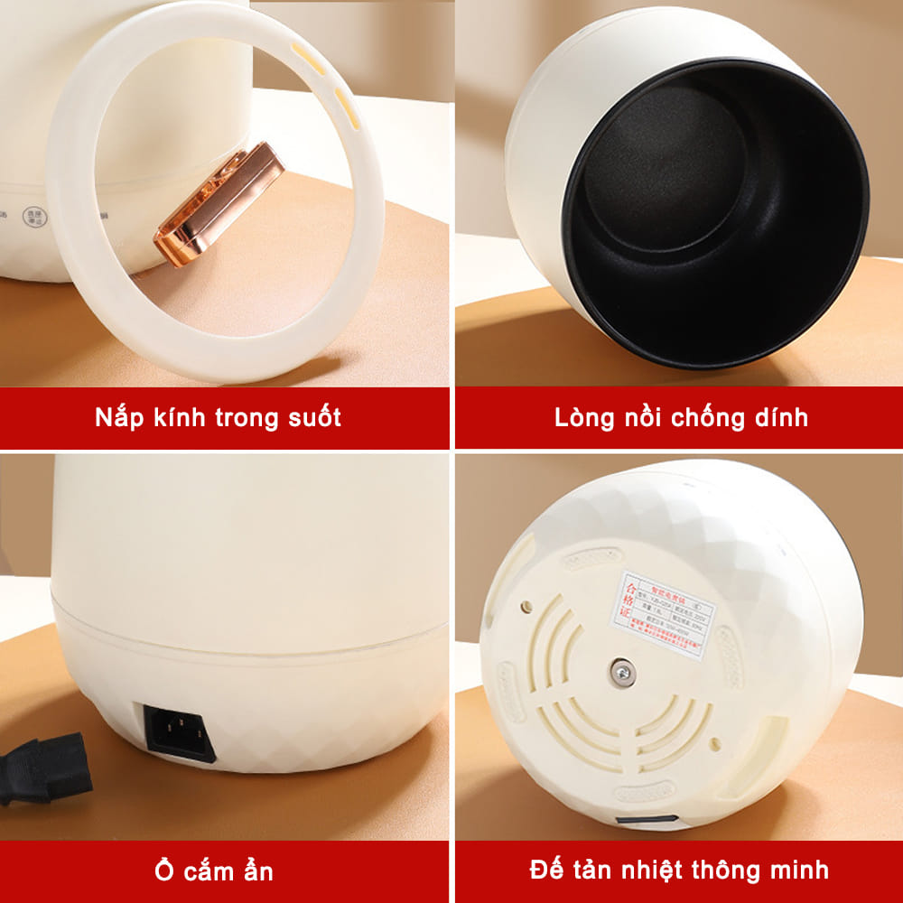 Nồi Cơm Điện Mini Thông Minh Đa Năng, Không Dính