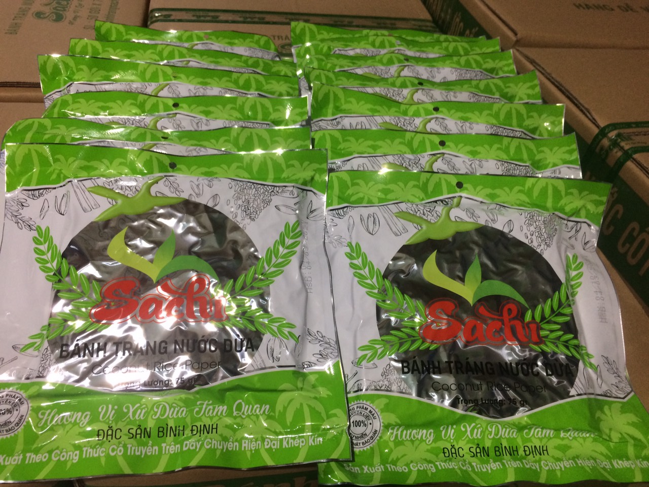 Hộp bánh tráng nước dừa 10 gói