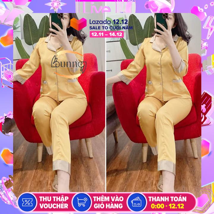 Đồ bộ mặc nhà, đồ bộ pizama lụa, lụa tơ, lụa xinh cập bến