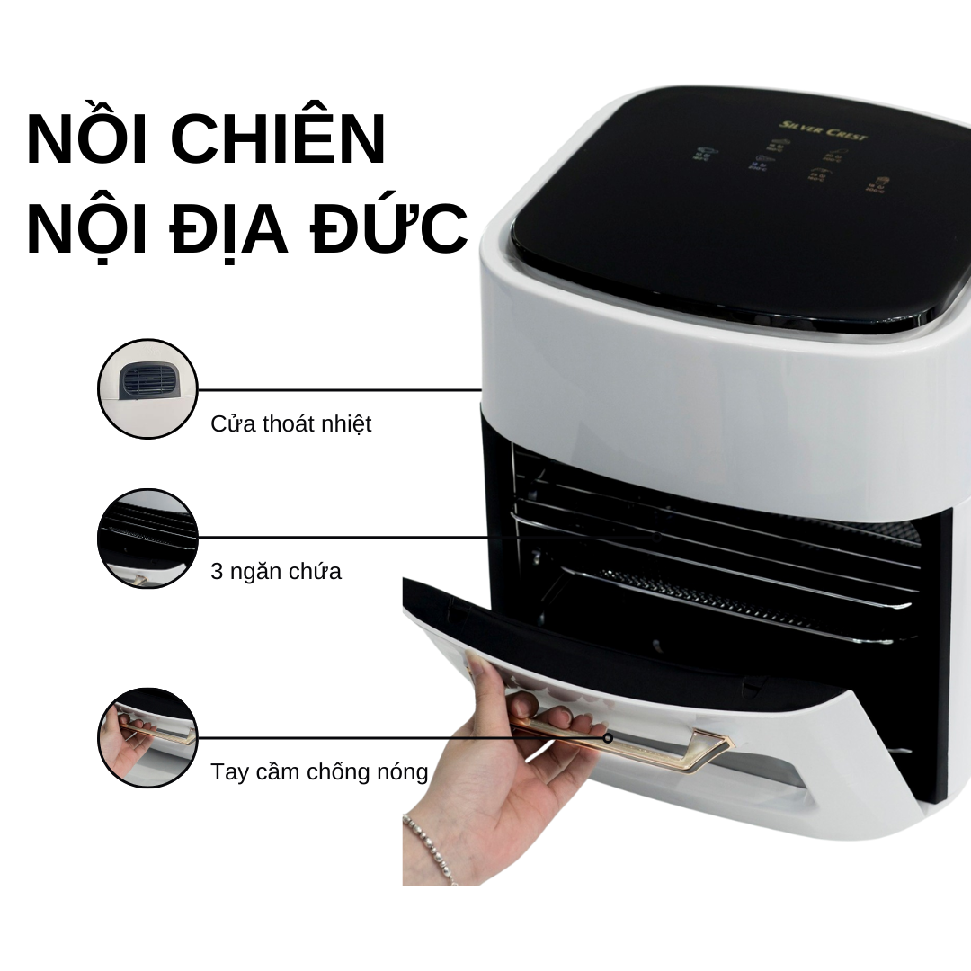 [VOUCHER 10%] ( 15 Lít) Nồi chiên không dầu của Đức