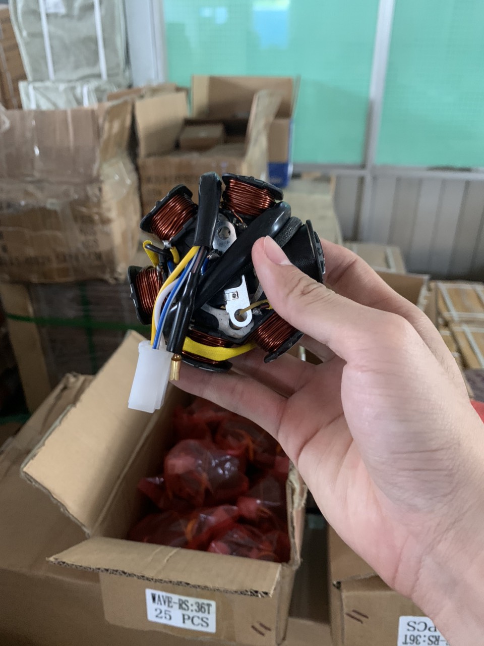 Cuộn Lửa Xe Wave Alpha dây đồng 6 múi, 3 rắc đánh lửa tốt chất lượng cao